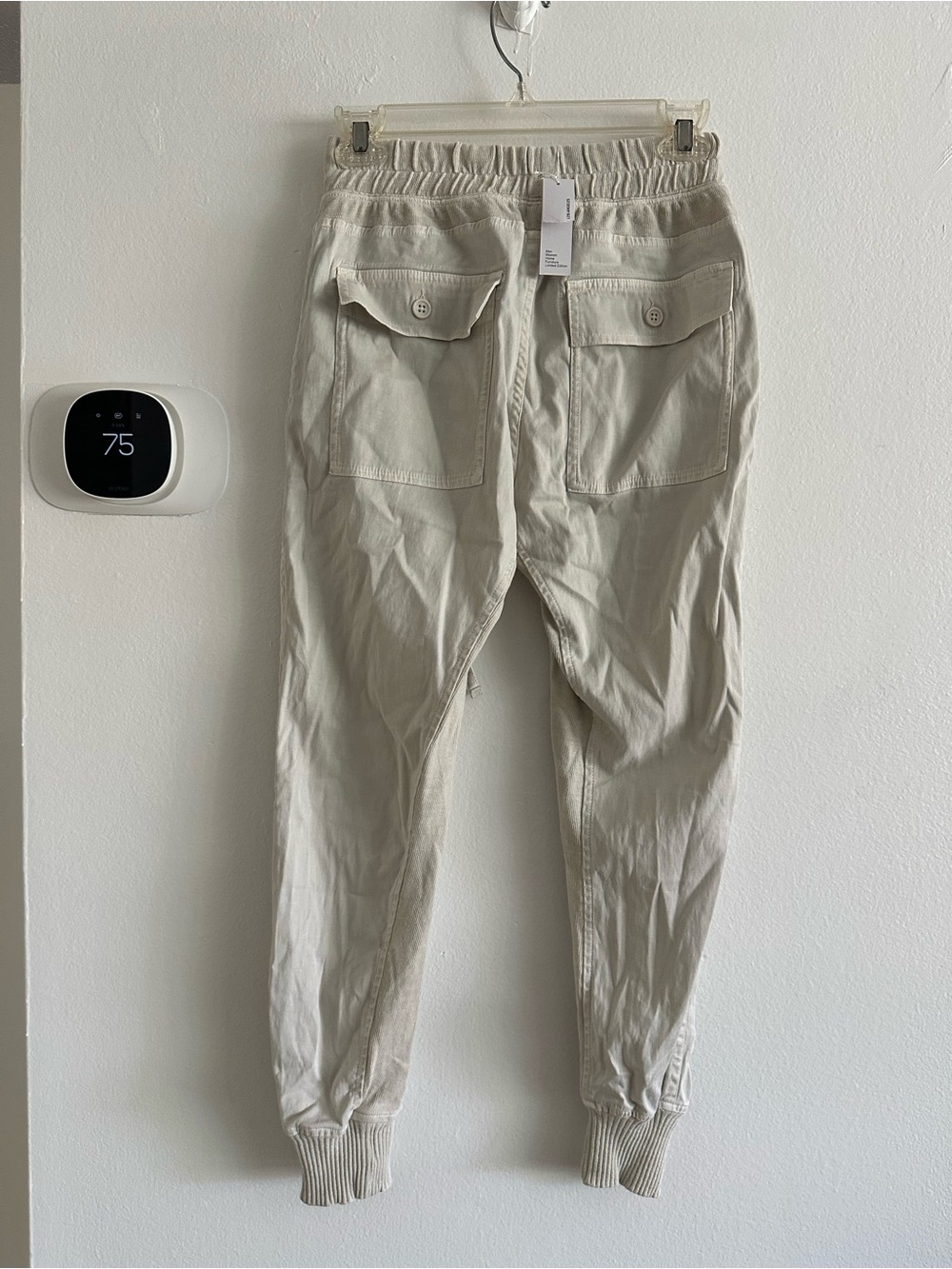 James Perse Mixed Media Jogger Pants in Light Beige women 0 - Picture 4 of 13